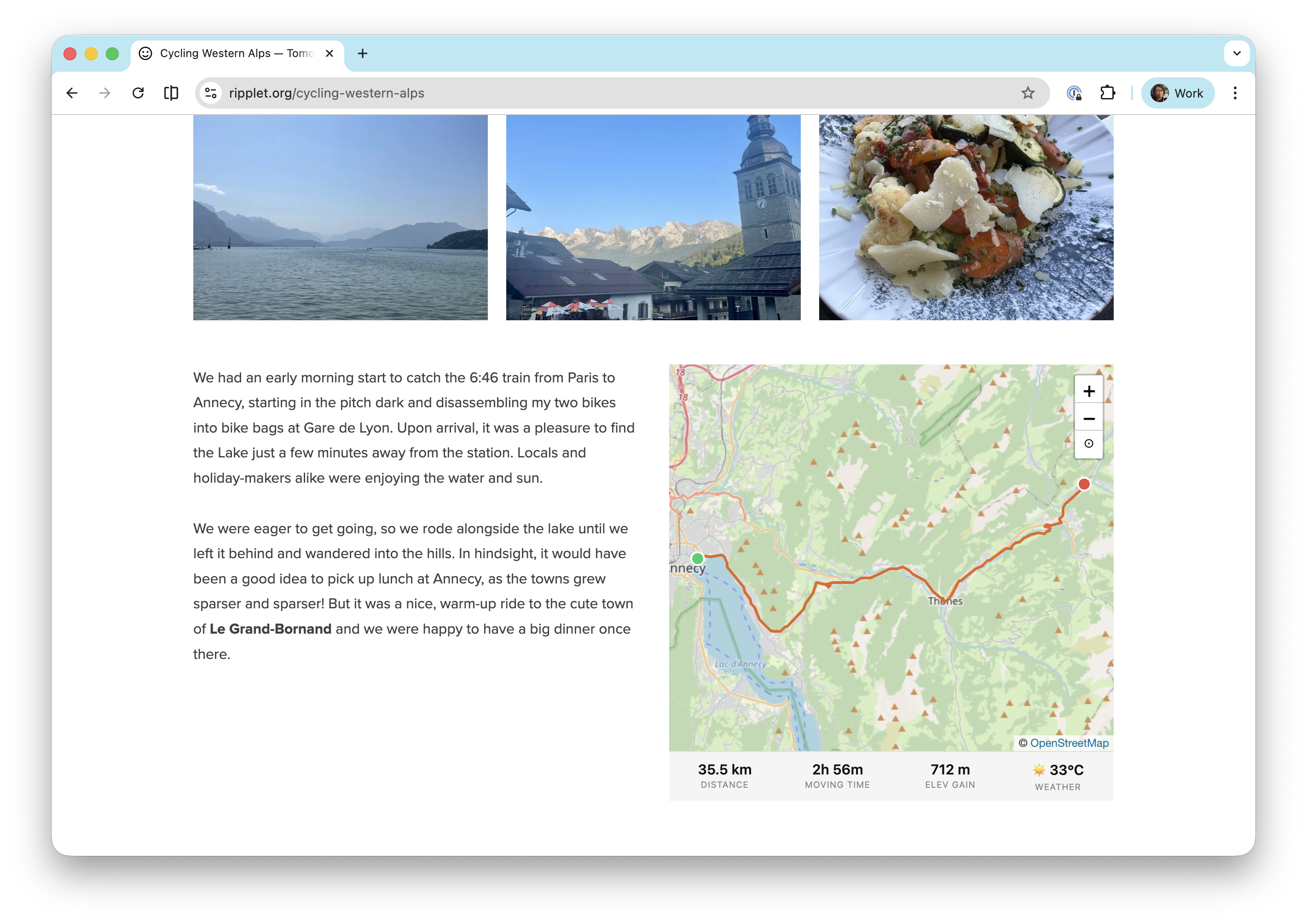 Cycling Route Viewer screenshot