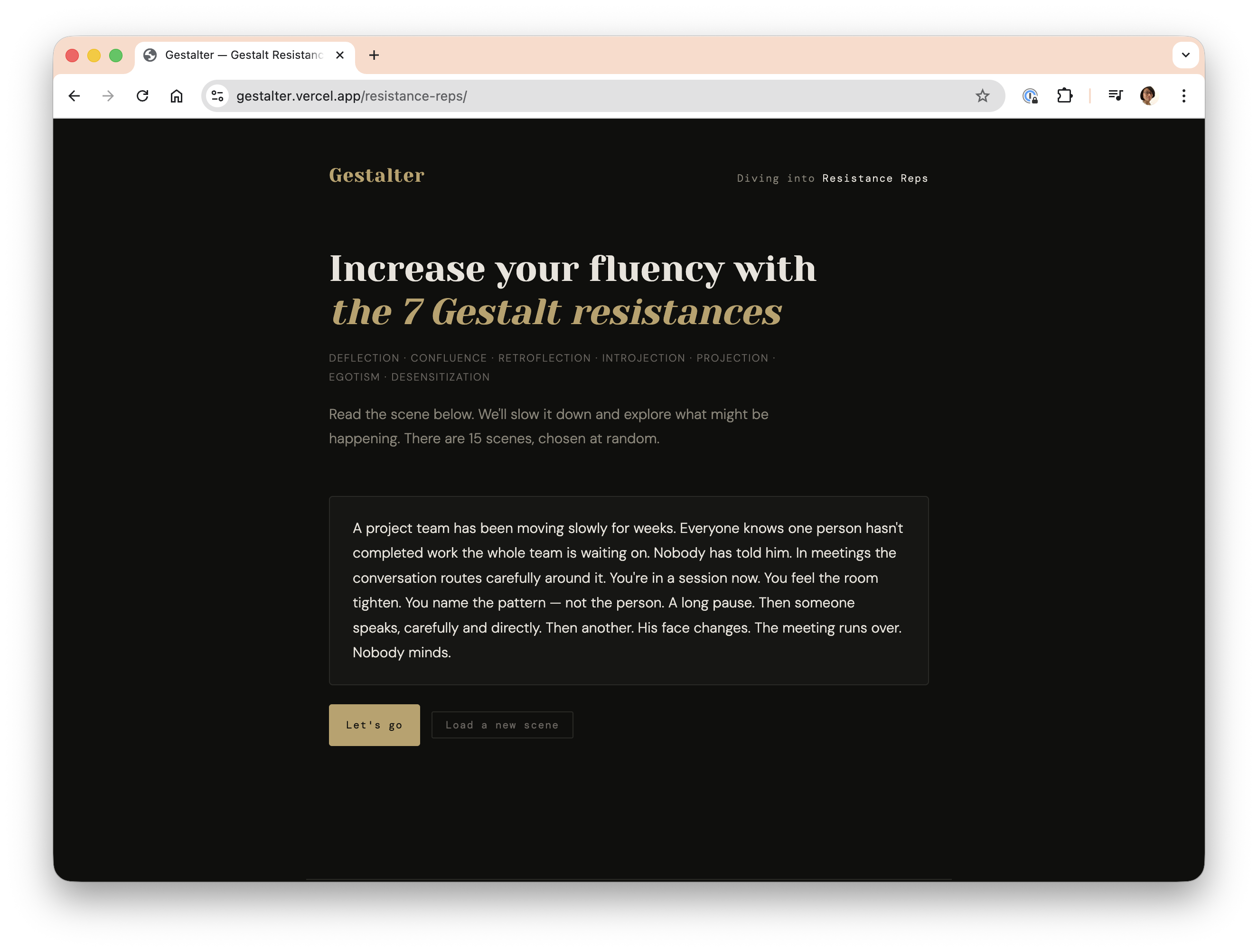 Gestalter Resistance Reps screenshot