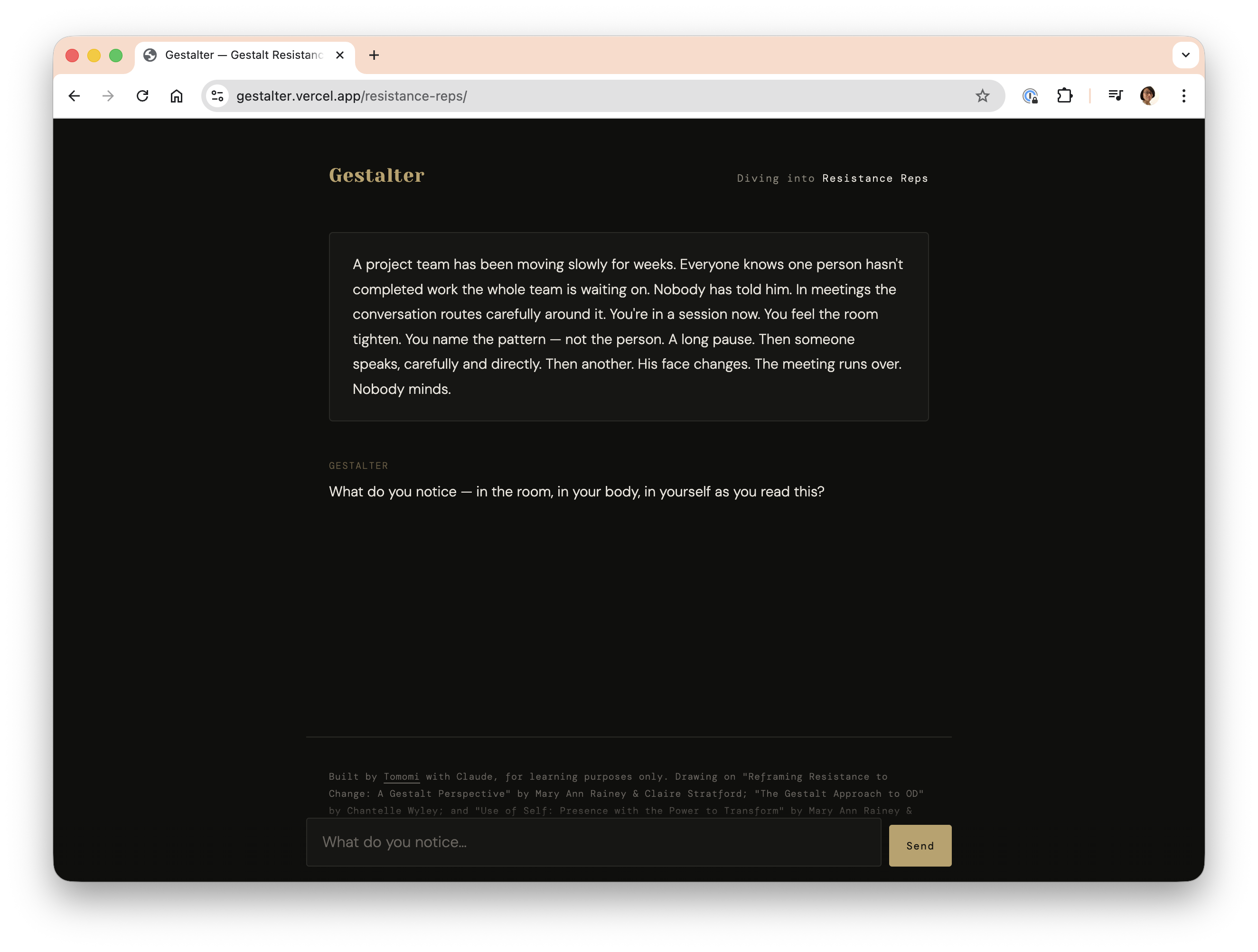 Gestalter Resistance Reps screenshot